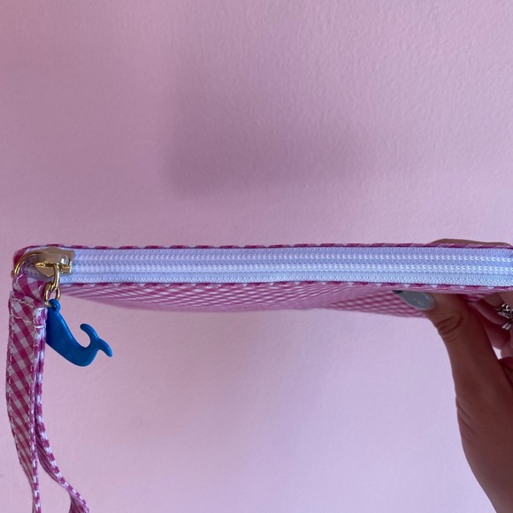 Pink and White Gingham Wristlet - Picture 3 of 7
